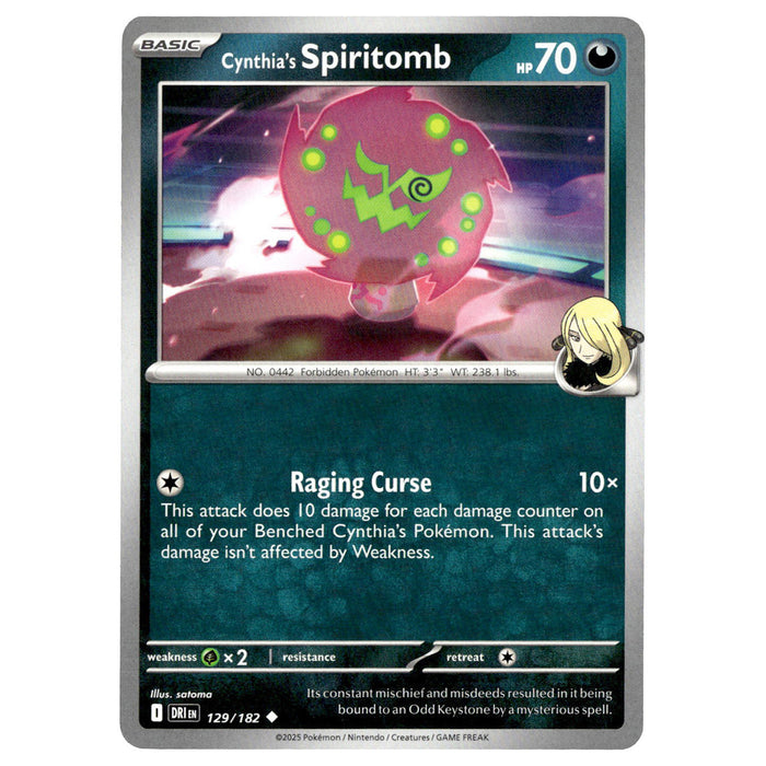 Cynthia's Spiritomb #129/182 Pokmon SV10: Destined Rivals Booghe Cynthia's Spiritomb #129/182 Pokmon SV10: Destined Rivals Booghe