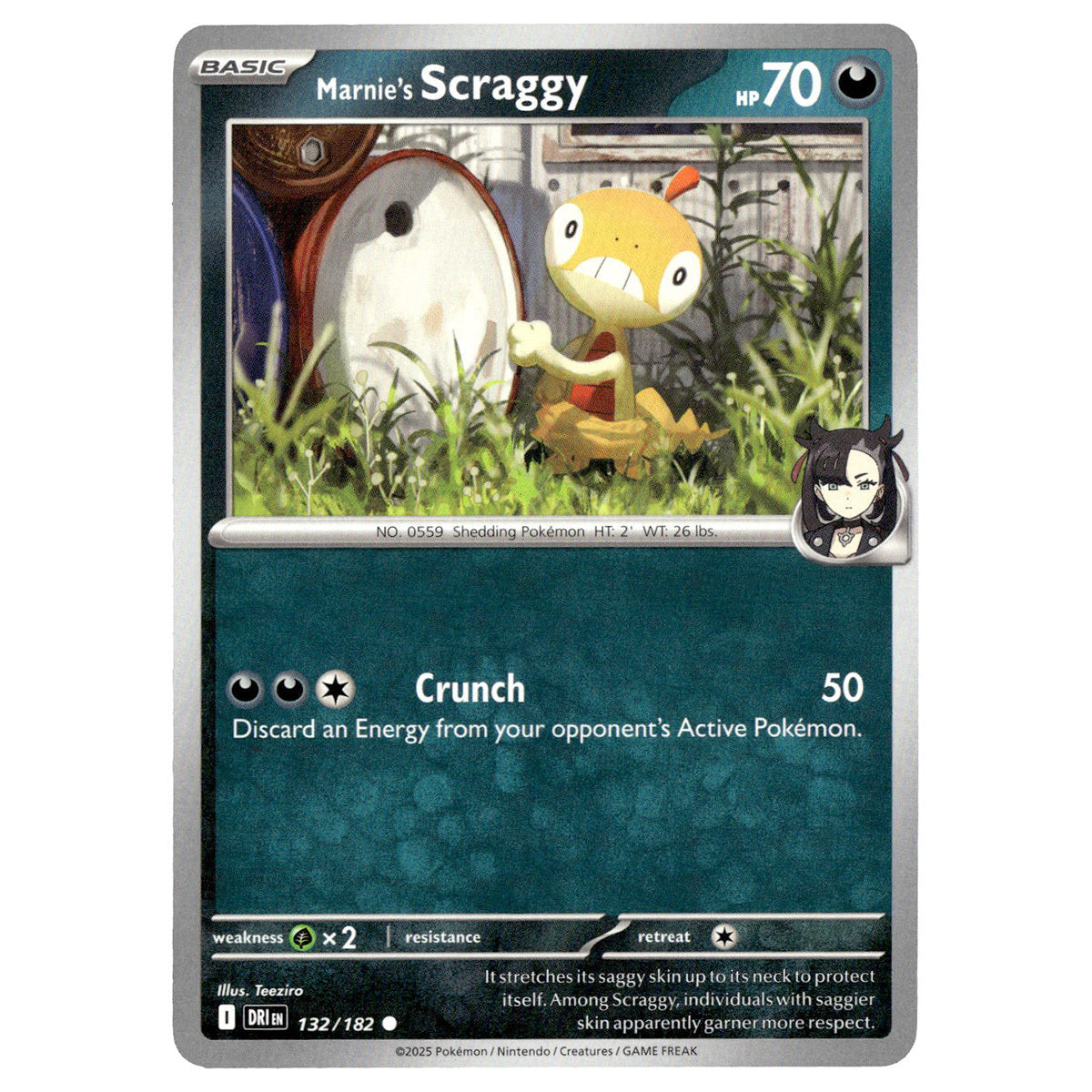 Marnie's Scraggy #132/182 Pokémon SV10: Destined Rivals — Booghe