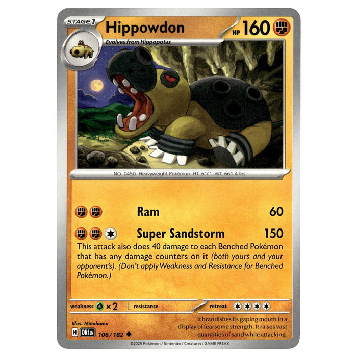 Hippowdon #106/182 Pokémon SV10: Destined Rivals