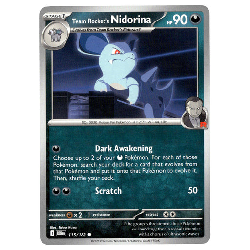 Team Rocket's Nidorina #115/182 Pokémon SV10: Destined Rivals