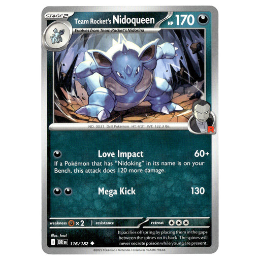 Team Rocket's Nidoqueen #116/182 Pokémon SV10: Destined Rivals