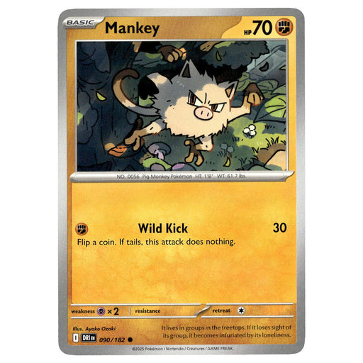 Mankey #090/182 Pokémon SV10: Destined Rivals