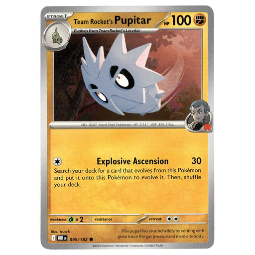 Team Rocket's Pupitar #095/182 Pokémon SV10: Destined Rivals