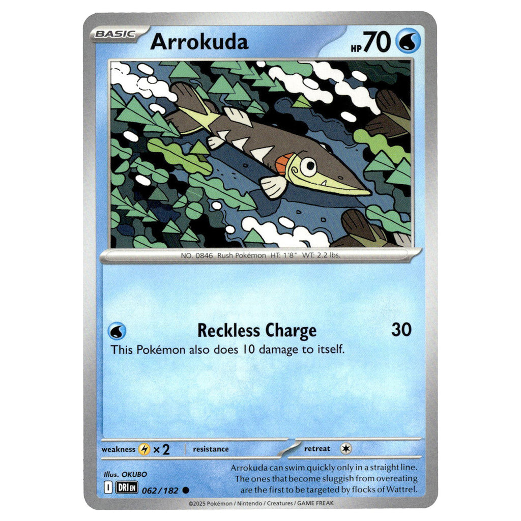 arrokuda pokemon card value Arrokuda #062/182 Pokémon SV10: Destined Rivals — Booghe