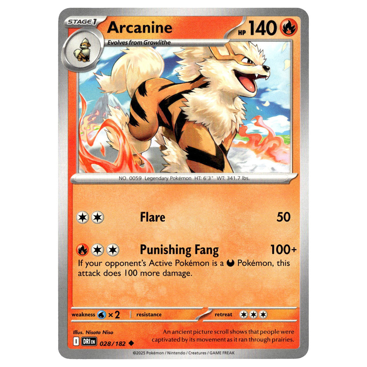 Arcanine #028/182 Pokémon SV10: Destined Rivals — Booghe