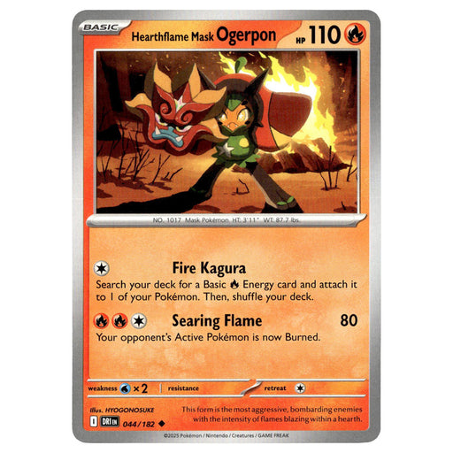 Hearthflame Mask Ogerpon #044/182 Pokémon SV10: Destined Rivals