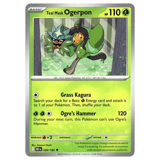 Teal Mask Ogerpon #026/182 Pokémon SV10: Destined Rivals