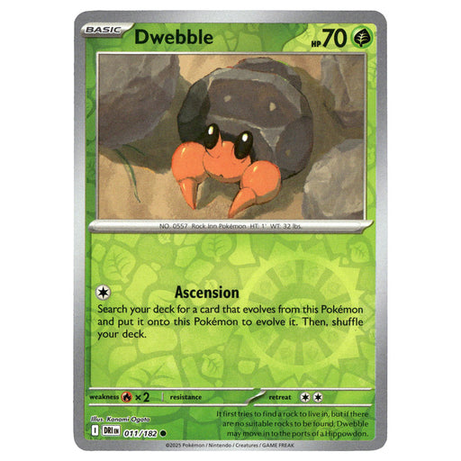 Dwebble #011/182 Pokémon SV10: Destined Rivals Reverse Holo