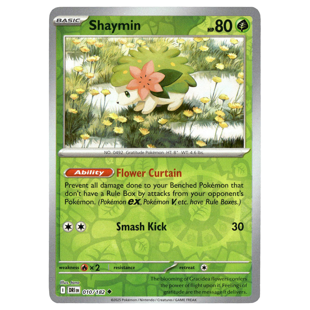 all shaymin pokemon cards Shaymin #010/182 Pokémon SV10: Destined Rivals Reverse Holo — Booghe