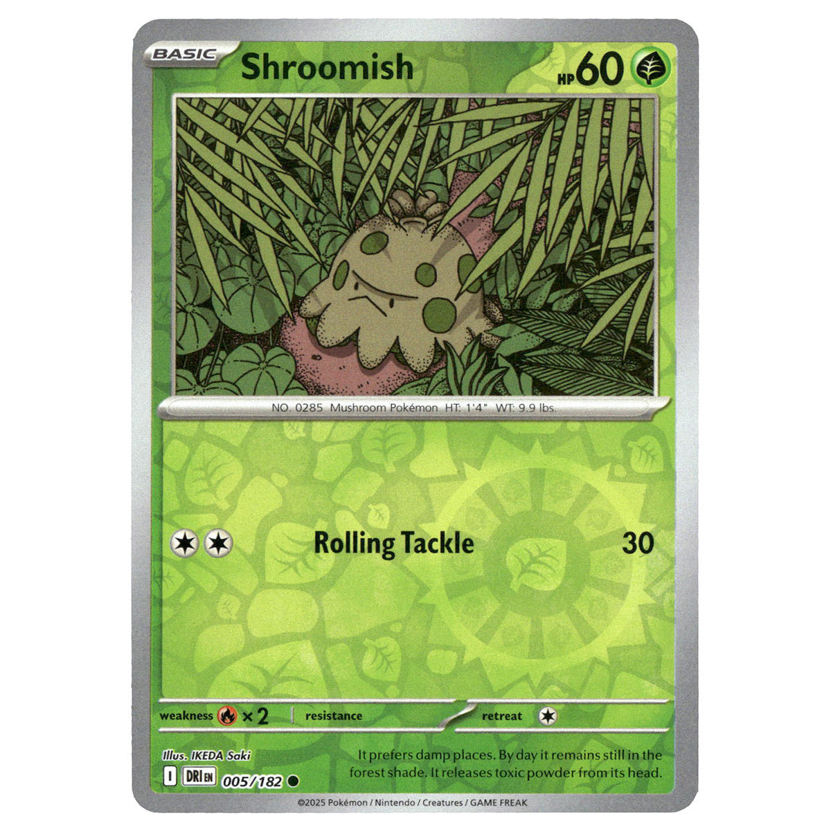 Shroomish #005/182 Pokémon SV10: Destined Rivals Reverse Holo — Booghe