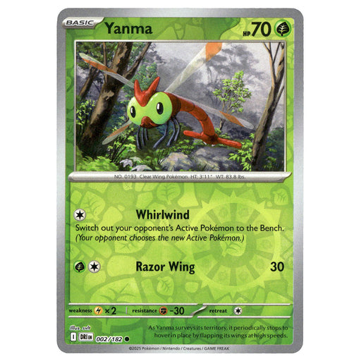 Yanma #002/182 Pokémon SV10: Destined Rivals Reverse Holo