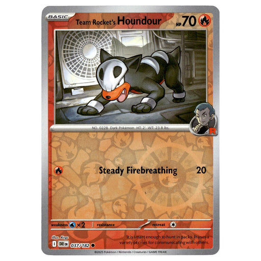 Team Rocket's Houndour #037/182 Pokémon SV10: Destined Rivals Reverse Holo