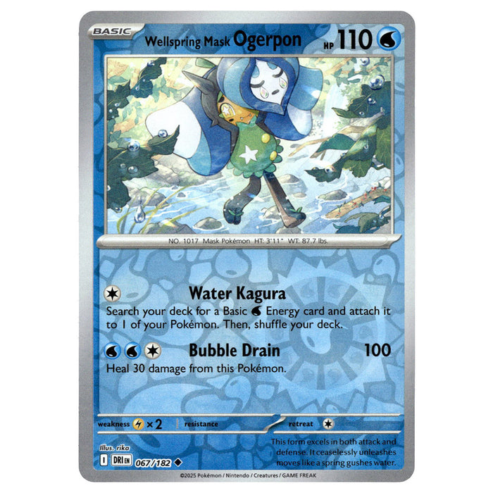 Wellspring Mask Ogerpon #067/182 Pokémon SV10: Destined Rivals Reverse Holo
