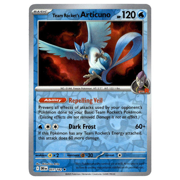 Team Rocket's Articuno #051/182 Pokémon SV10: Destined Rivals Reverse —  Booghe