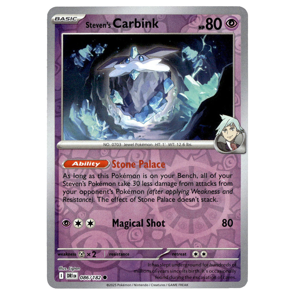 Steven's Carbink #086/182 Pokémon SV10: Destined Rivals Reverse Holo —  Booghe