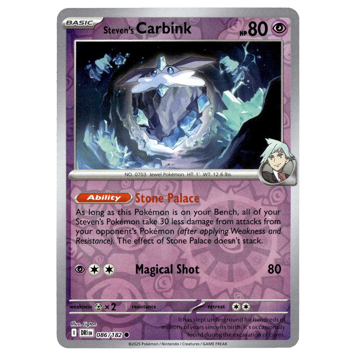 Steven's Carbink #086/182 Pokémon SV10: Destined Rivals Reverse Holo —  Booghe