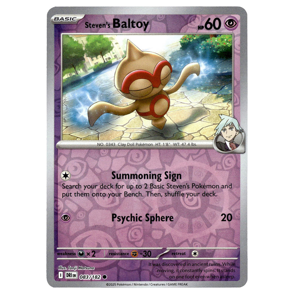 Steven's Baltoy #083/182 Pokémon SV10: Destined Rivals Reverse Holo — Booghe