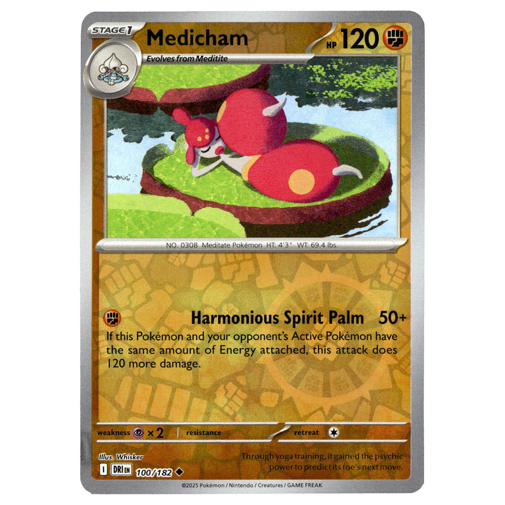 Medicham #100/182 Pokémon SV10: Destined Rivals Reverse Holo — Booghe
