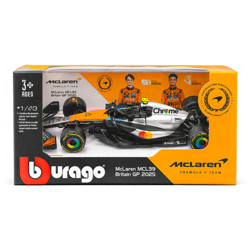 Bburago Formula 1 McLaren MCL39 Britain GP 2025 Lando Norris 1:43 Race Car