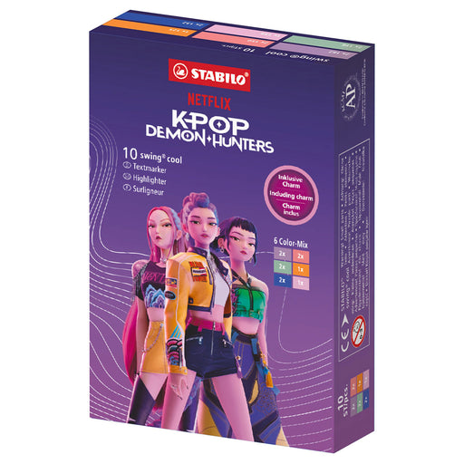 STABILO swing cool K-POP Demon Hunters Highlighter (10 Pack)