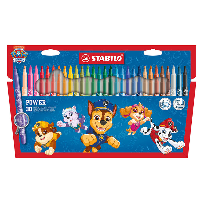 STABILO Power PAW Patrol Medium Fibre-Tip Pen Assorted Colours (30 Pack)