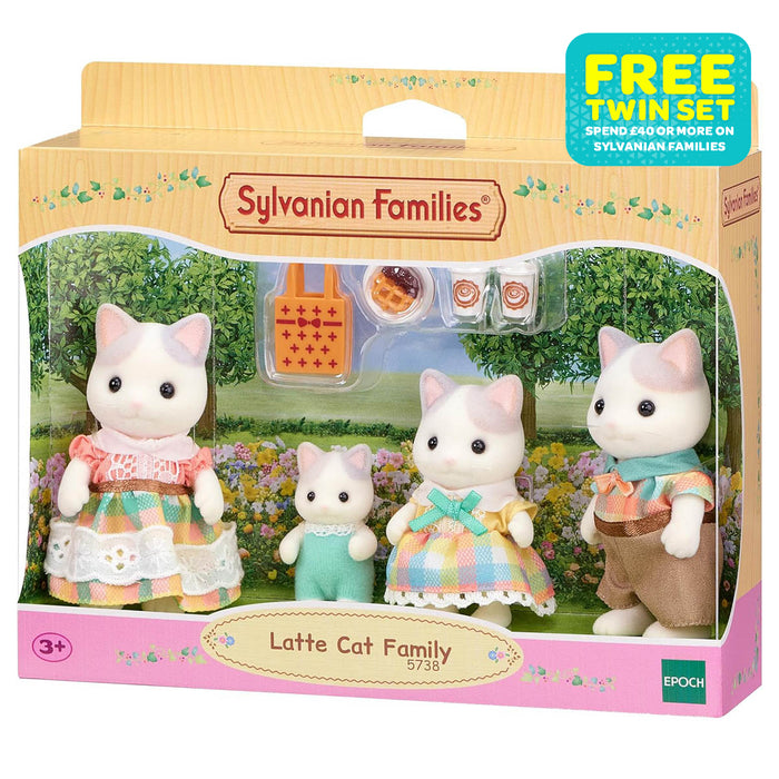 Sylvanian Families Latte Cat Family Set