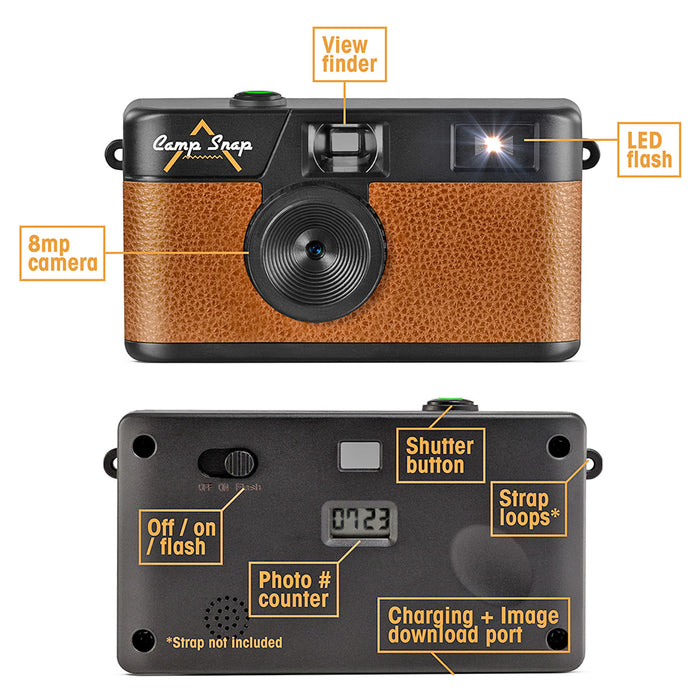Camp Snap Screen-Free Digital Camera Chestnut Brown