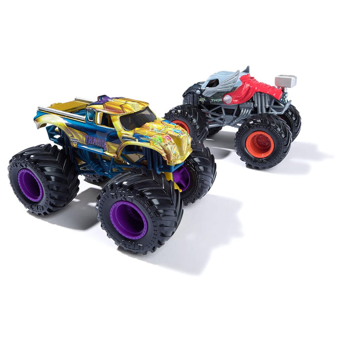 Monster Jam Marvel Thanos Vs Thor 1:64 Tucks (2 Pack)