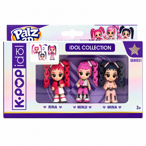 Palz 3D K-POP Idol Collection Series 1 Rina, Minji, and Mina Figures