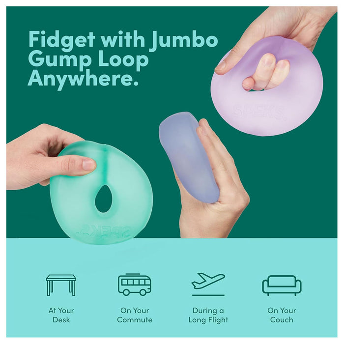 Speks Gump Jumbo Memory Gel Stress Loop Sea Glass