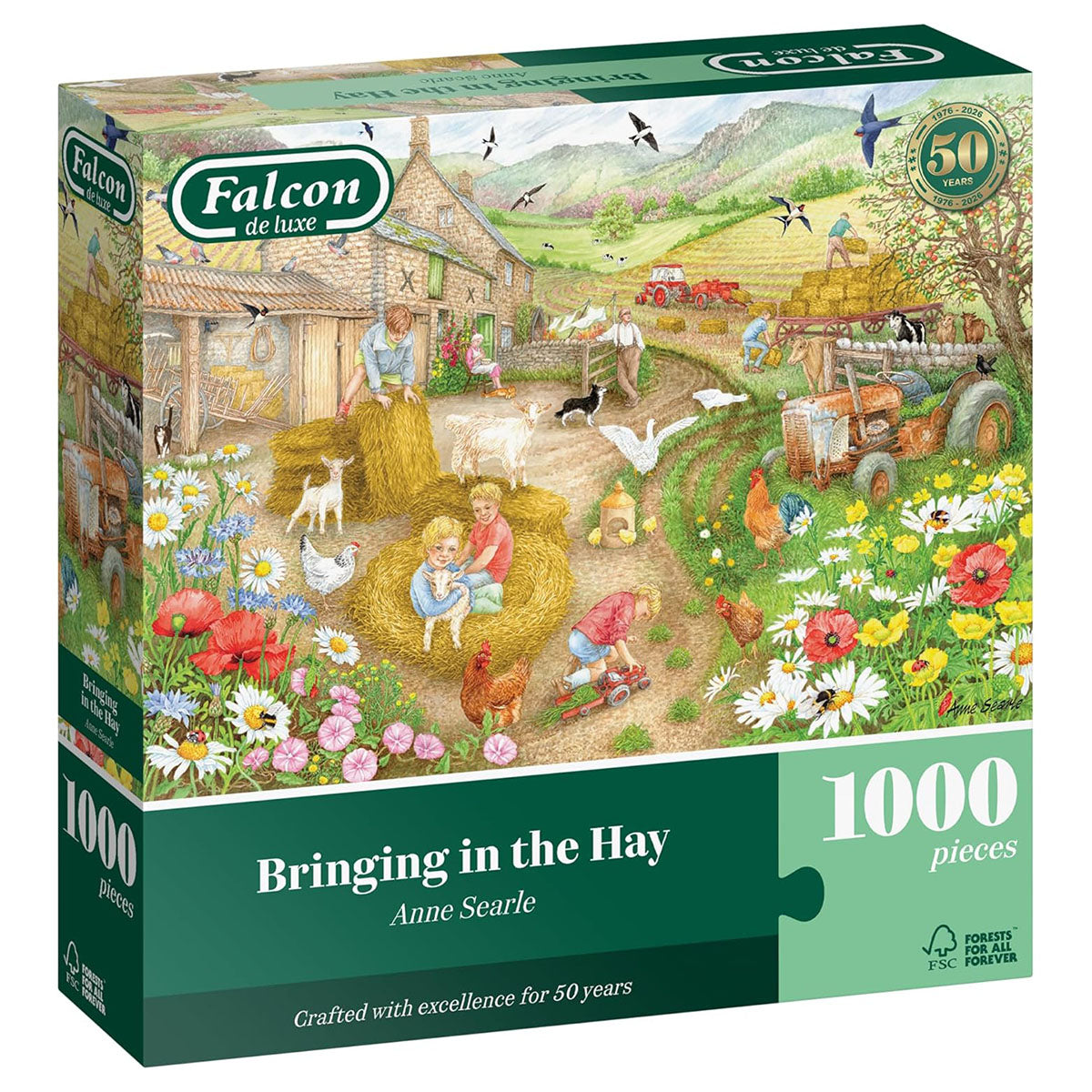 Falcon de luxe Bringing in the Hay 1000 Piece Jigsaw Puzzle — Booghe