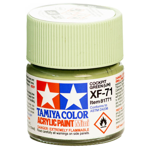 Tamiya Color Acrylic Paint Mini Xf-71 Cockpit Green (IJN)