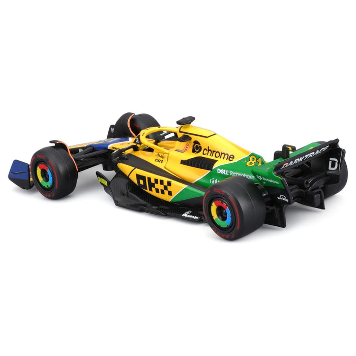 Bburago McLaren Formula 1 MCL38 Monaco Grand Prix 2024 Piastri with Senna Livery Race Car