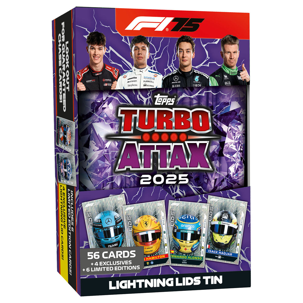 Topps F1 Turbo Attax 2025 Mega Tins - 60 Karten + 6 Limited Editions