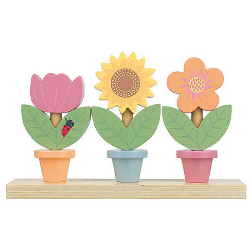 Orange Tree Toys Wooden Stacking Flower Pots