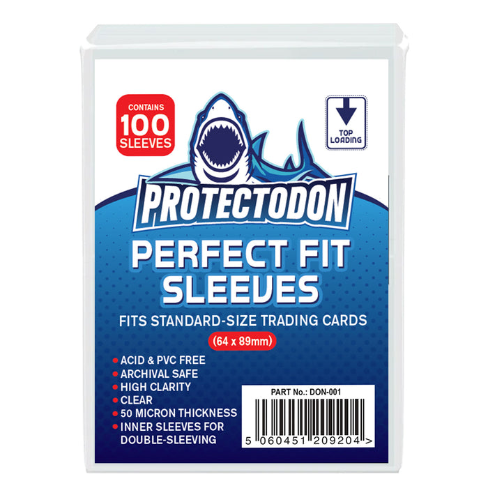 Perfect Fit Trading Card Sleeves Protectodon (100 Pack) Booghe Perfect Fit Trading Card Sleeves Protectodon (100 Pack) Booghe