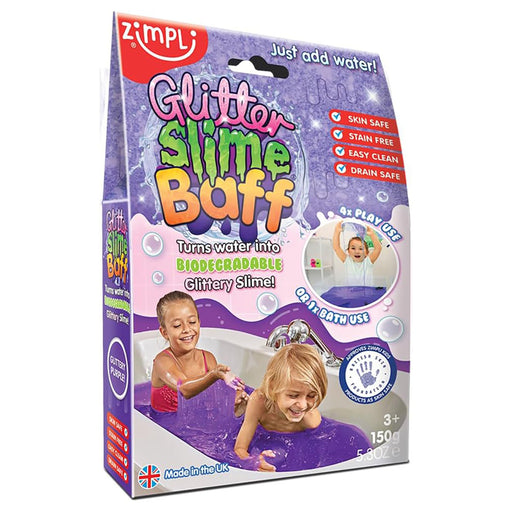 Zimpli Glitter Slime Baff Purple Sensory Bath Fun
