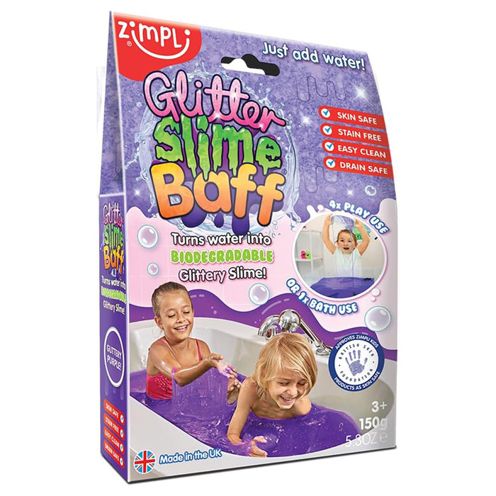 Zimpli Glitter Slime Baff Purple Sensory Bath Fun