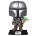 Funko Pop! Star Wars: The Mandalorian with Grogu Bobblehead Figure #818