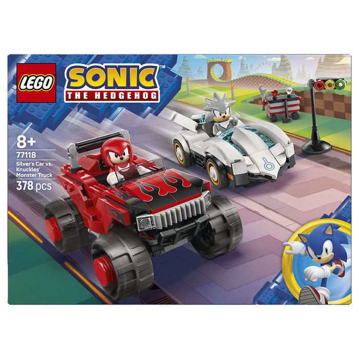 LEGO Sonic the Hedgehog Silver's Car Vs. Knuckles' Monster Truck Building Set