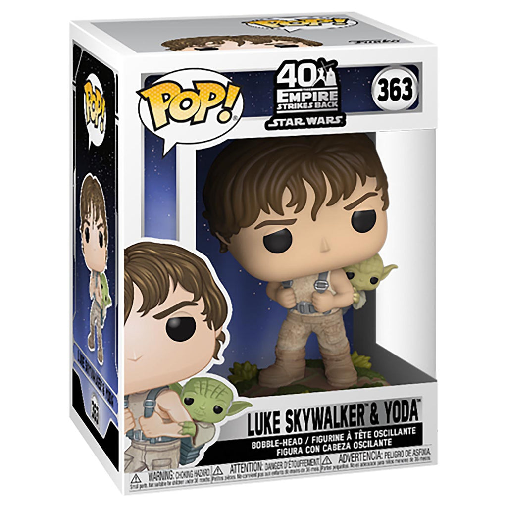 Luke and Yoda Funko POP Star Wars Figure Empire Strikes Back 40th