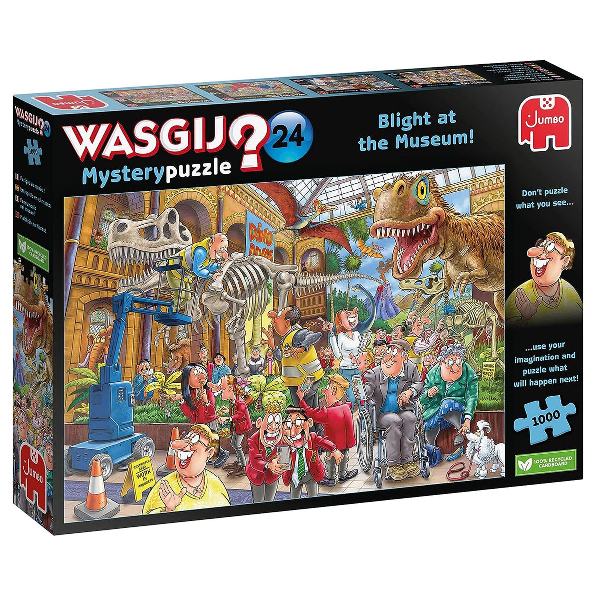 Puzzle Wasgij Mystery 24 Blight At The Museum! Jumbo 1000 Pezzi - Età 6+, Made In Netherlands - Foto 6