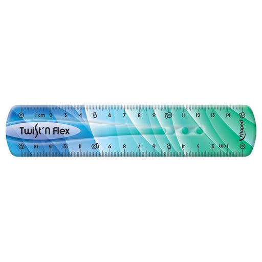 Helix Maped Ruler Twist'N Flex 15cm