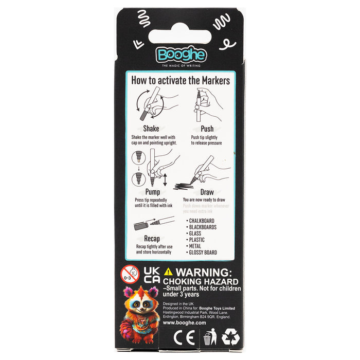 White Chalk Markers Fine Tip 3mm 4 Pack
