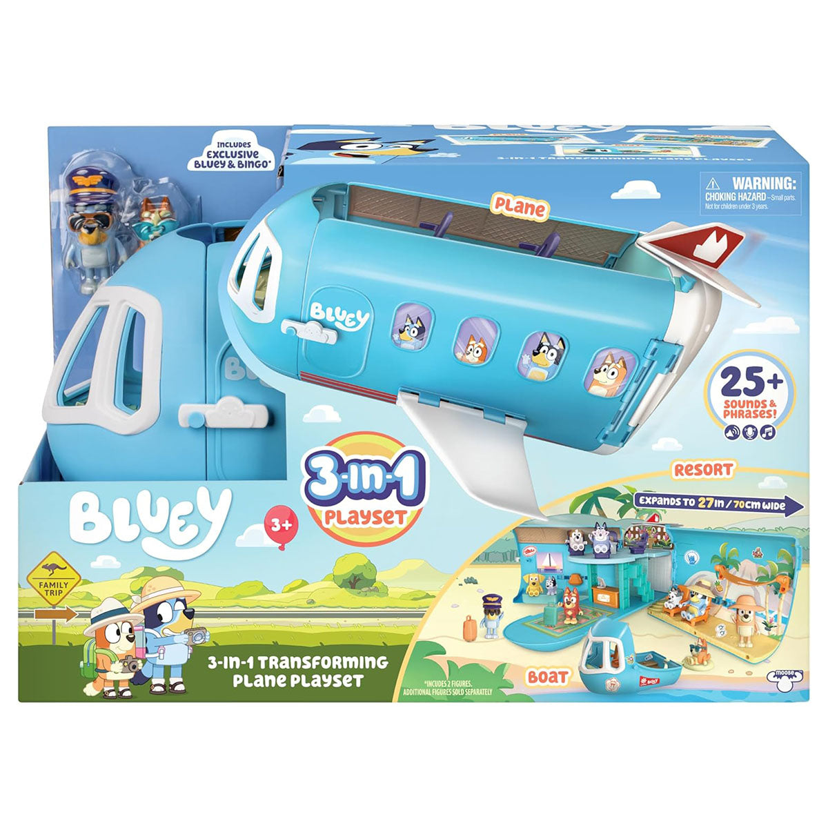 Bluey 3-in-1 Transforming Plane Playset — Booghe