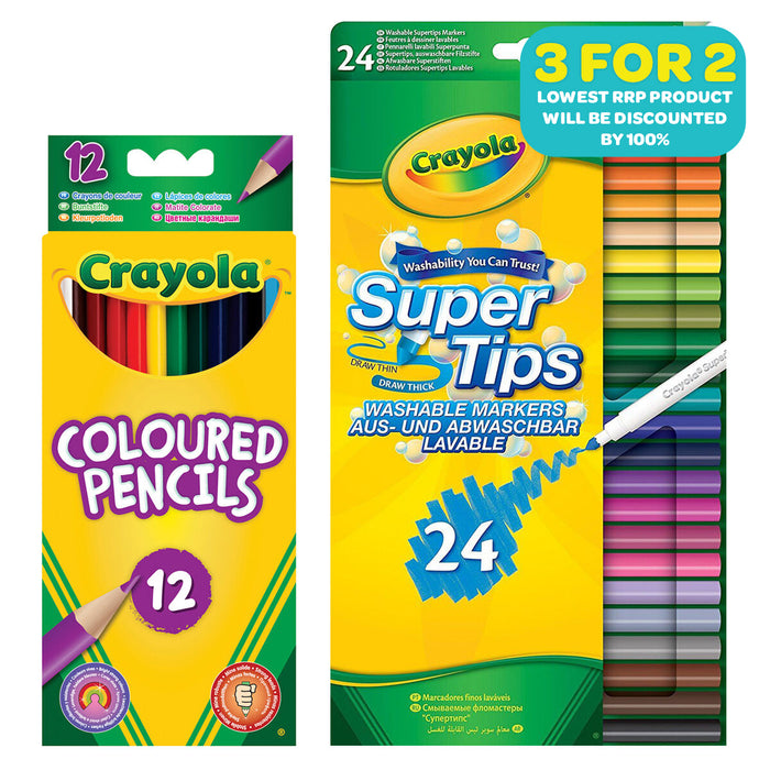 Crayola Bundles 12-Pencils and 24-Markers Pack