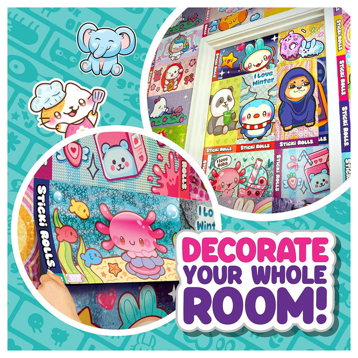 Sticki Rolls Jumbo Sticki Wall Stickers Set (styles vary)