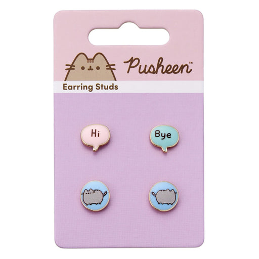 Pusheen the Cat 'Hi, Bye' Stud Earrings Set