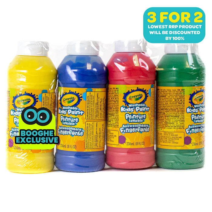 Crayola Washable Kids' Paint Assorted Colours (4 Pack)
