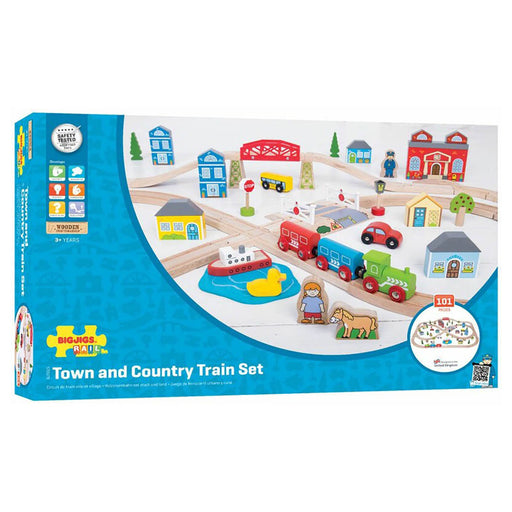 Bigjigs Rail Town and Country Train Set